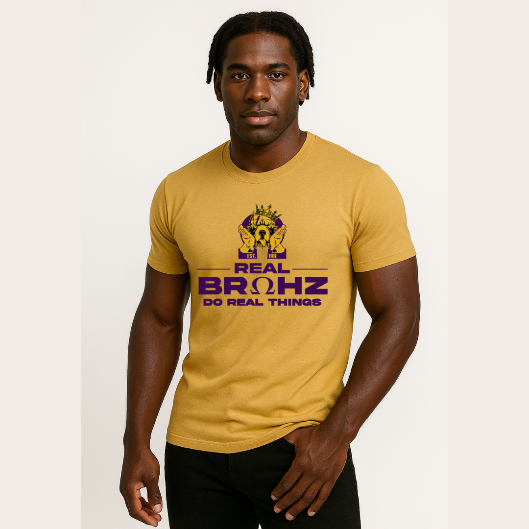 Real BRUHZ Do Real Things (Purple Letters)T-Shirt