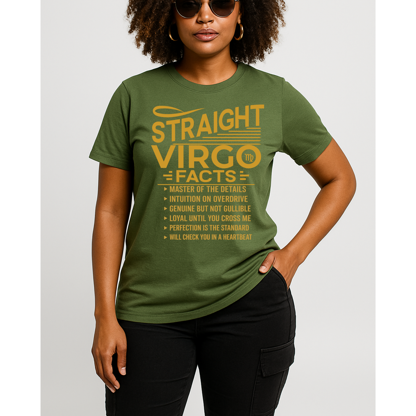 Straight Virgo Facts™ Unisex Statement T-Shirt
