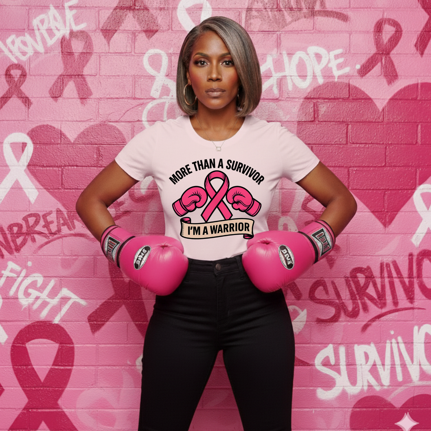 Breast Cancer Warrior™ – More Than a Survivor T-Shirt