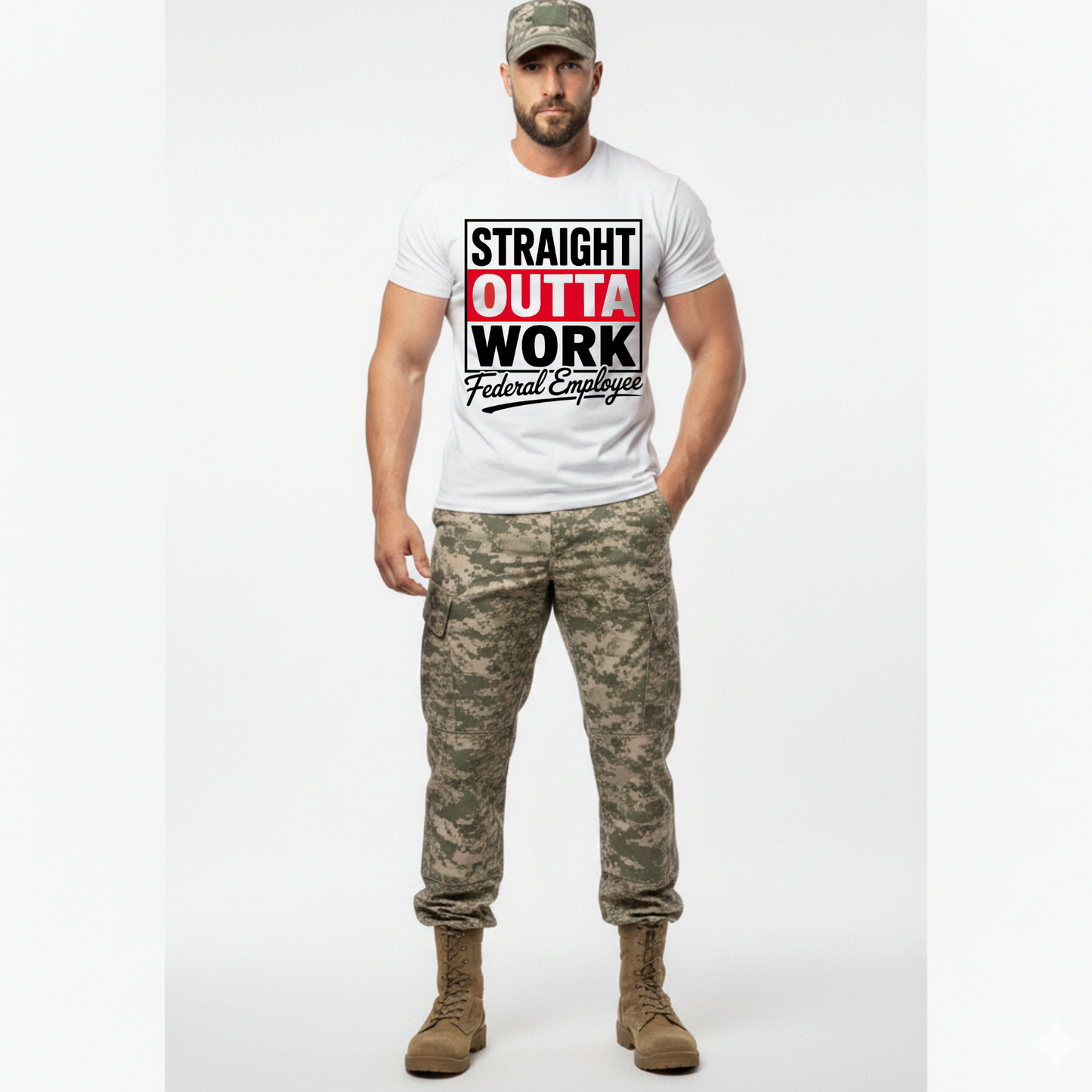 Straight Outta Work™ – Federal Employee Unisex Statement T-Shirt