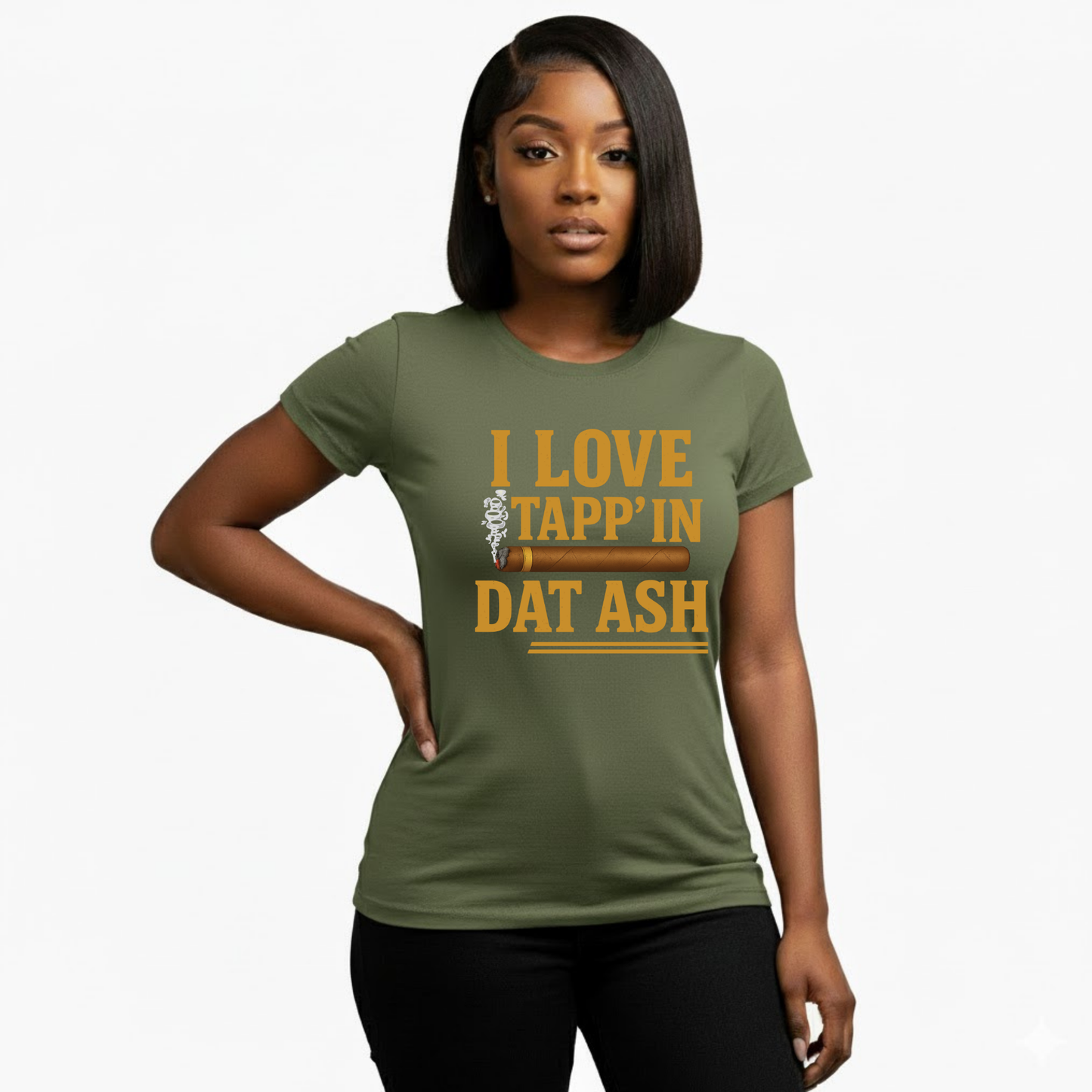 I Love Tapp’in Dat Ash™ Cigar Unisex Bold Statement T-Shirt