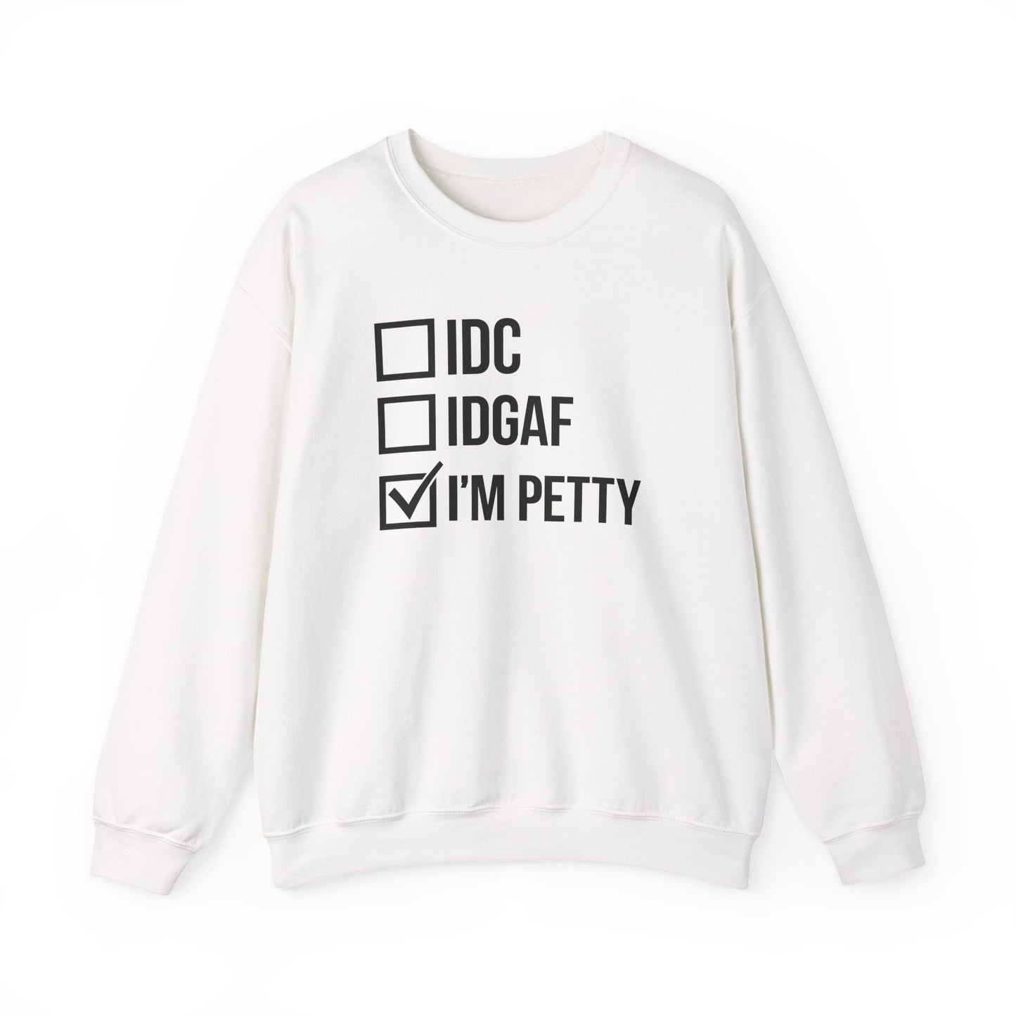 I’M PETTY™ Unisex Cozy Bold Statement Fleece Sweatshirt – For the Bold and Petty