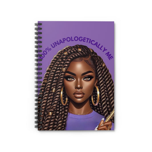 100% Unapologetically Me™ Spiral Notebook - Ruled Line