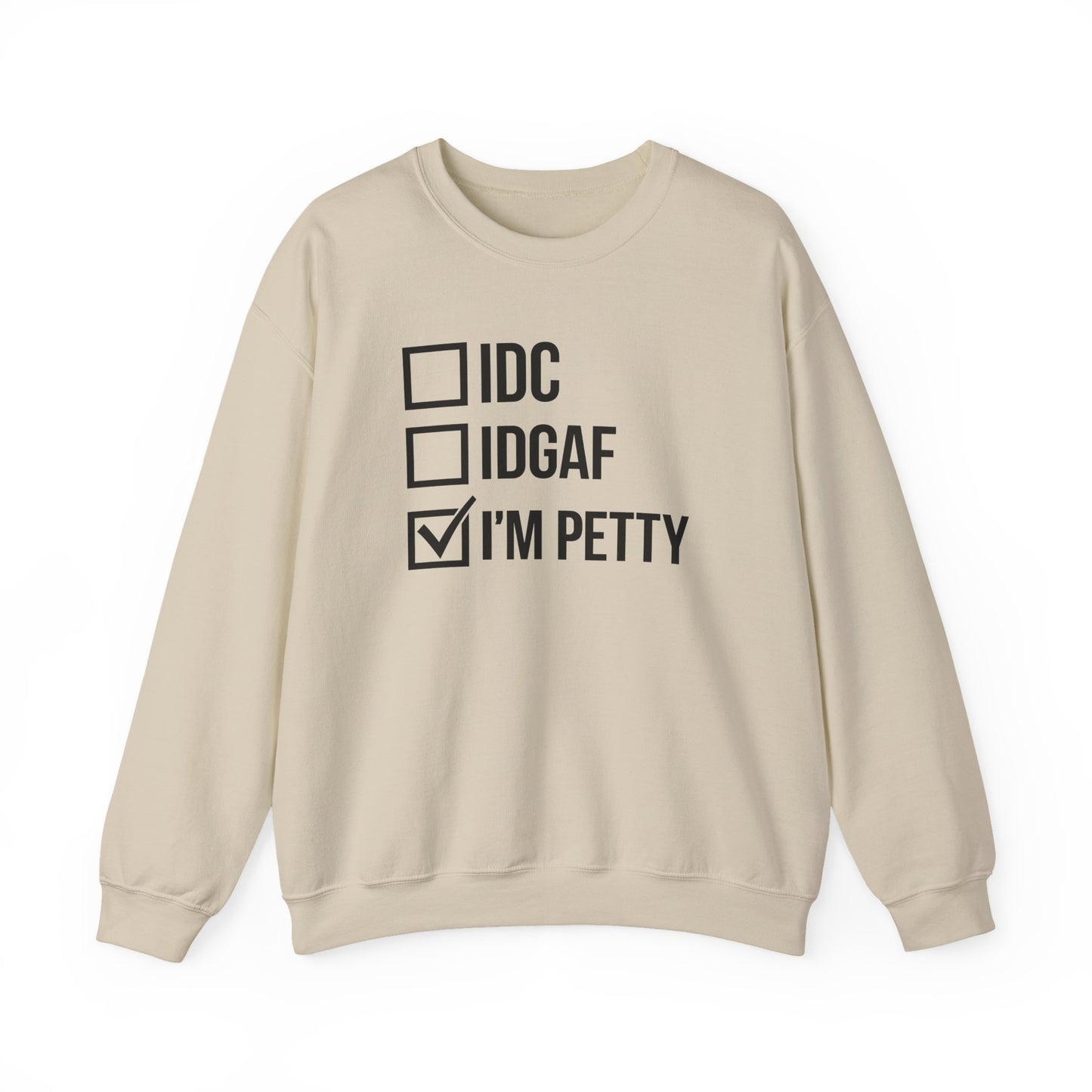 I’M PETTY™ Unisex Cozy Bold Statement Fleece Sweatshirt – For the Bold and Petty