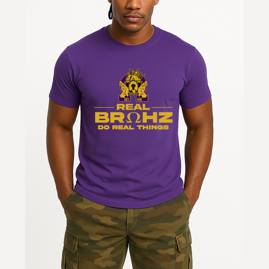 Real BRUHZ Do Real Things (Gold Letters) T-Shirt