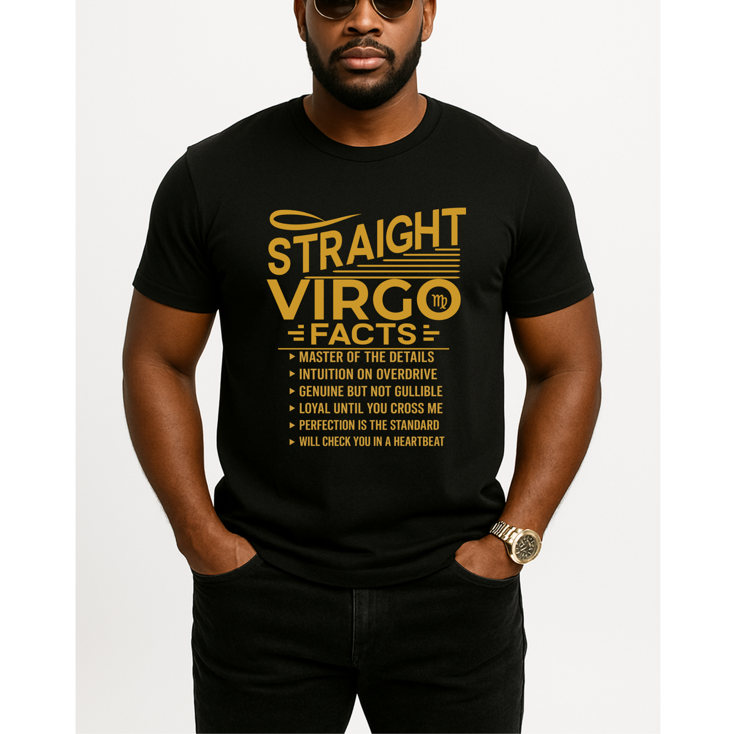 Straight Virgo Facts™ Unisex Statement T-Shirt
