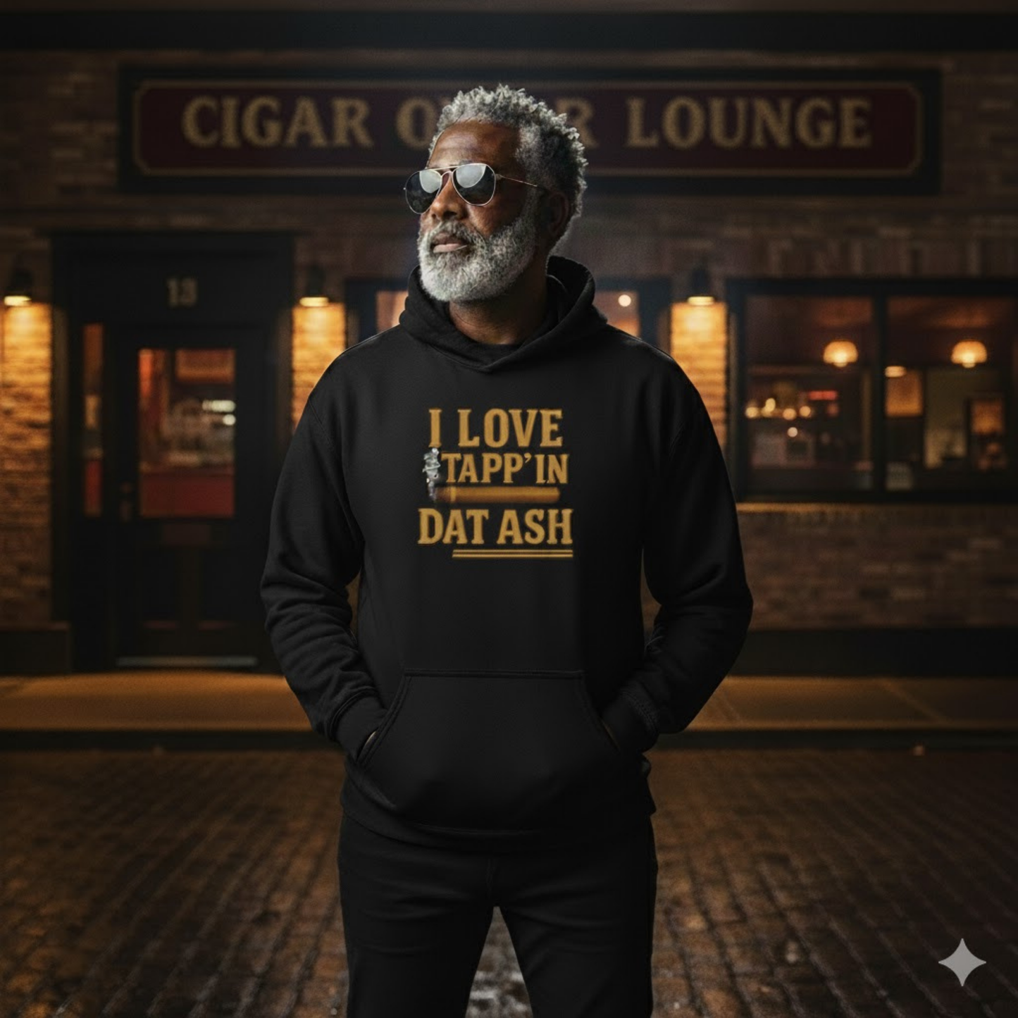 I Love Tapp’in Dat Ash™ Cigar Unisex Bold Statement Hoodie