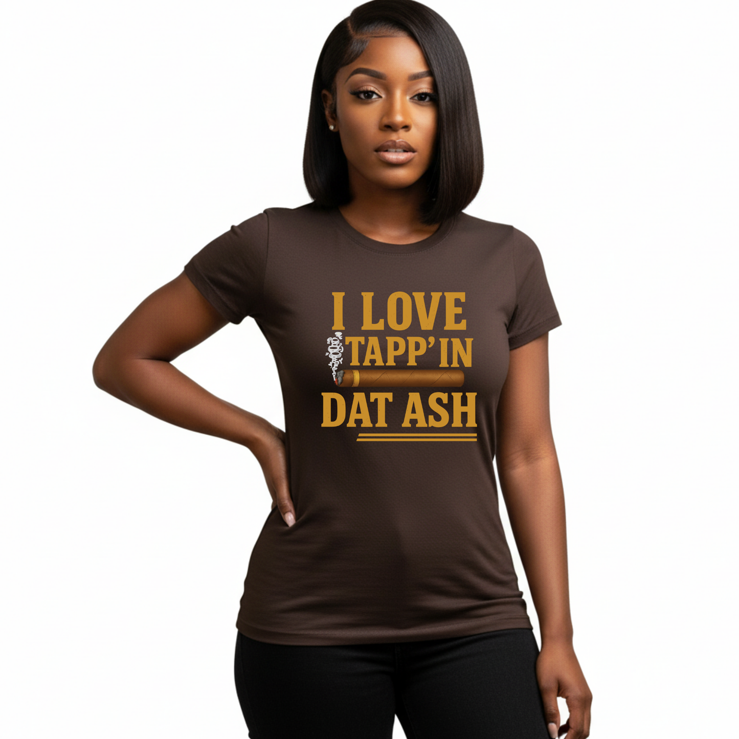 I Love Tapp’in Dat Ash™ Cigar Unisex Bold Statement T-Shirt