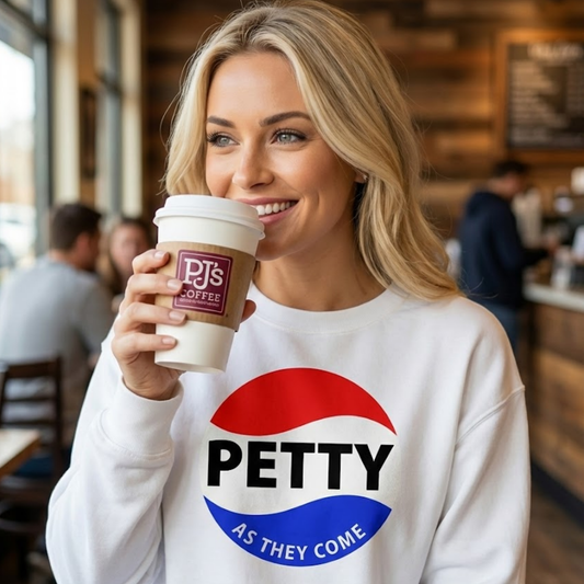PETTY AS THEY COME™ Unisex Cozy Bold Statement Fleece Sweatshirt – For the Bold and Petty