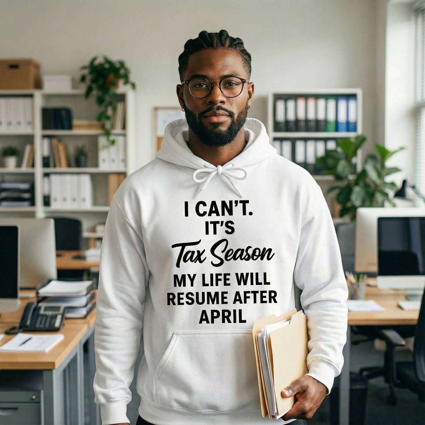 I Can’t. It’s Tax Season Unisex Hoodie – Funny Accountant & Tax Prep Hoodie