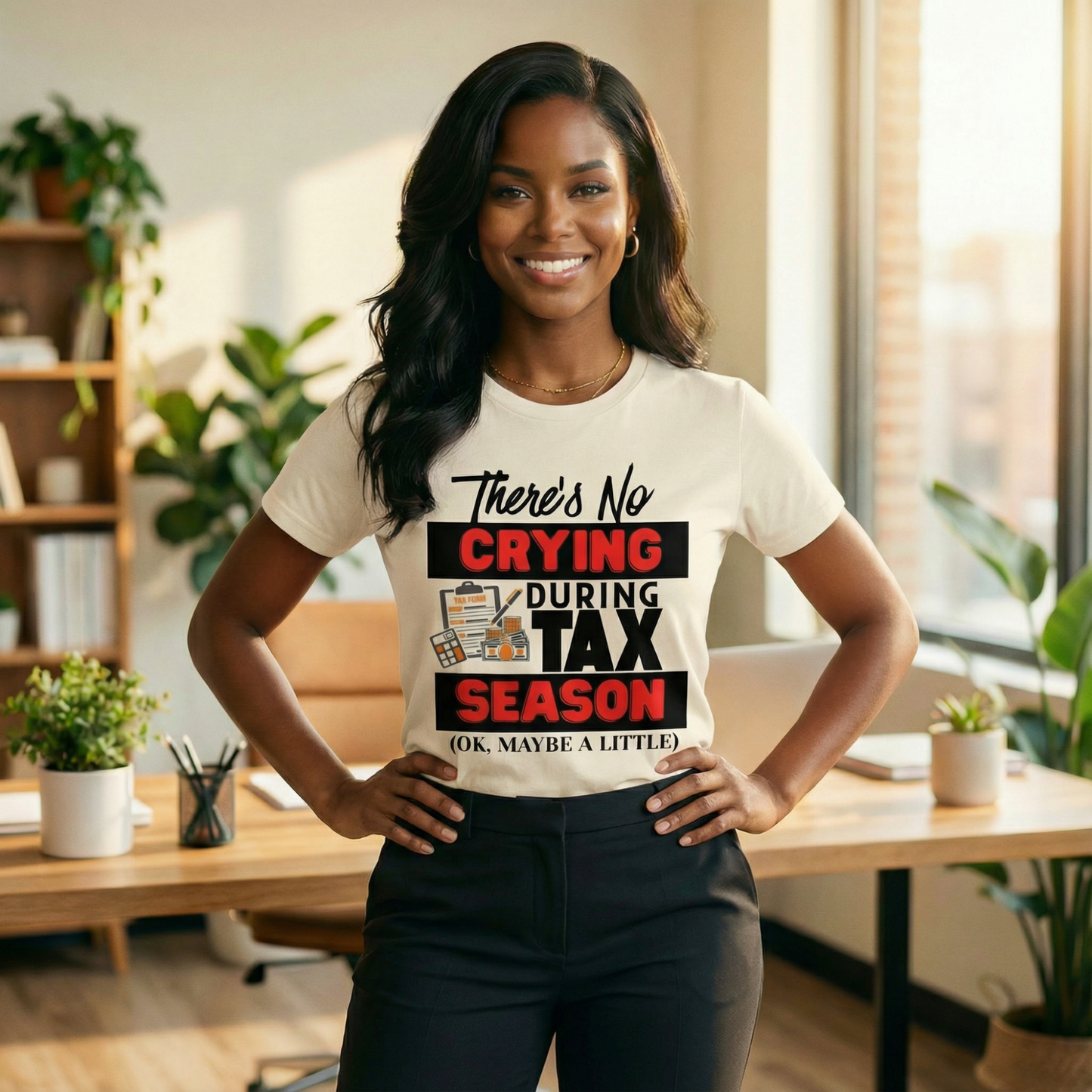 There’s No Crying During Tax Season Unisex Graphic T-Shirt – Funny Accountant Tax Season Shirt