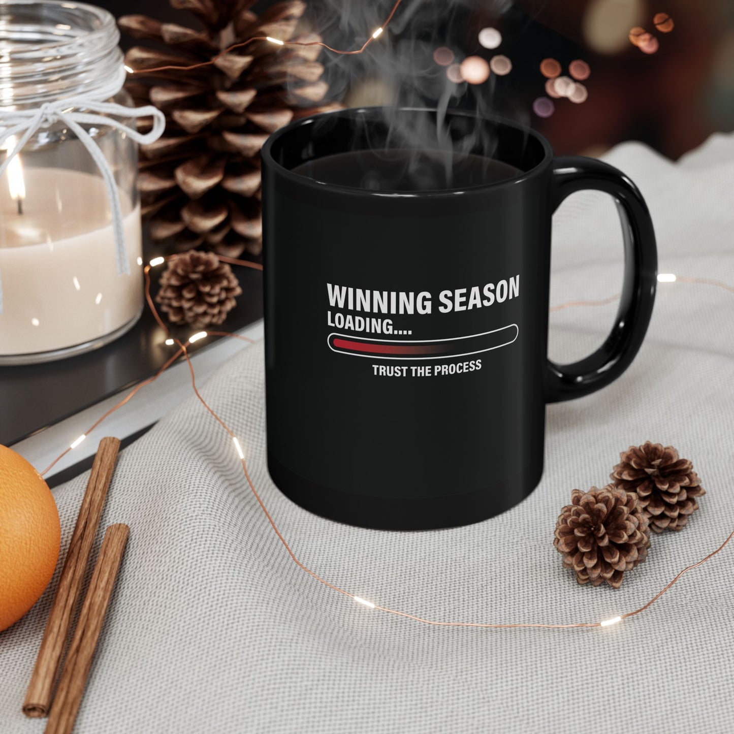 Winning Season Loading™ Black Motivational Mug (11oz & 15oz)